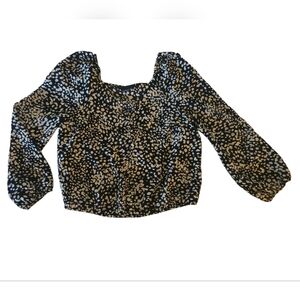 SANCTUARY Black and White Meadow Blouse Medium